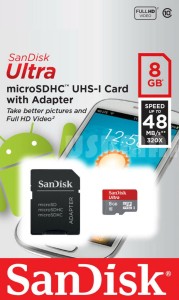 SanDisk Ultra micro SDHC 8GB Adapter